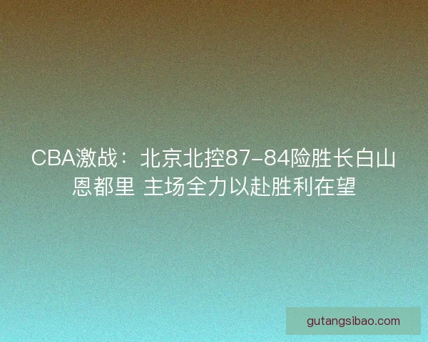 CBA激战：北京北控87-84险胜长白山恩都里 主场全力以赴胜利在望